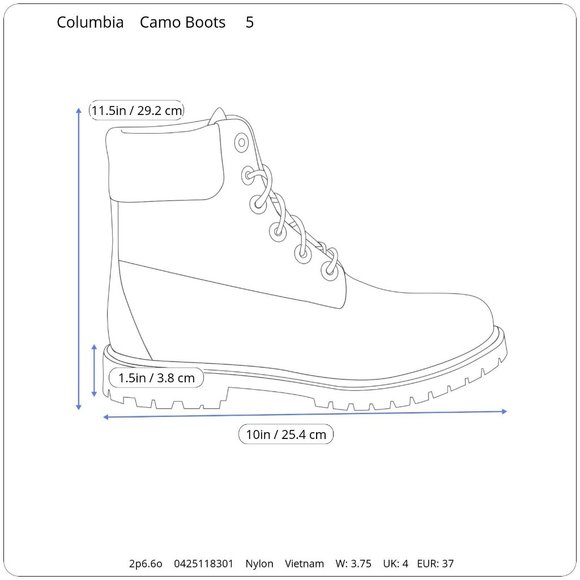 Columbia Gray Camouflage Camo Insulated Snow Ski Winter Boots Boys 5 Barely Worn - Picture 10 of 10
